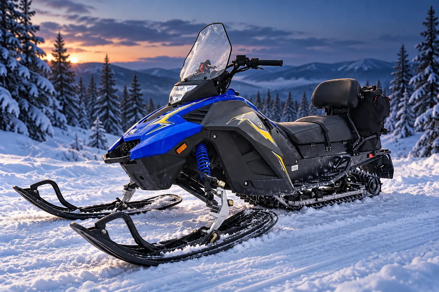 Снегоход WOIDEAL WD300 на зимнем маршруте